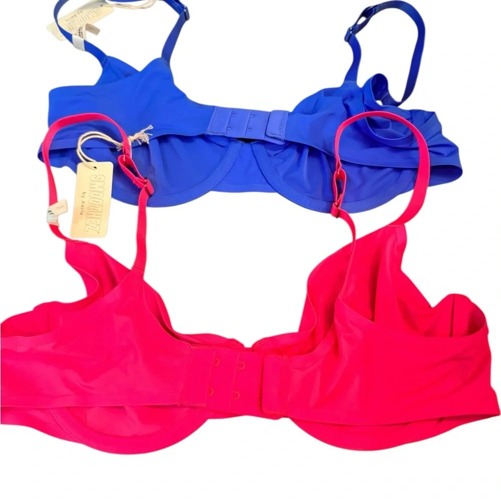 Aerie Blue and Red Bras - Picture 2 of 12